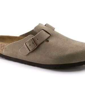 Birkenstock Taupe Suede Mules/Clogs